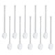 thumbnail image 2 of 10 Uds. de cucharillas de cristal para lavavajillas, agitadores de , agitadora de cristal, mezcladora para leches de azúcar, Claro BLESIY cucharas de café, 2 of 7