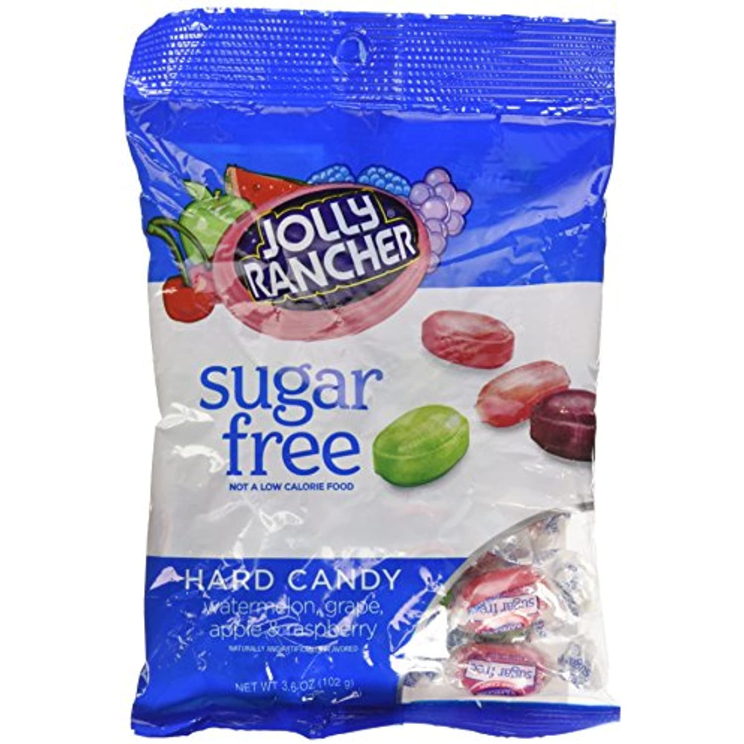 Jolly Rancher Sugar Free Hard Candy Assortment Peg Bag - 3.6 Oz - 3 Pk