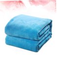 thumbnail image 4 of Raindrops Soft Blue Flannel Blanket with Fine Stitching Perfect for Bedding and Outdoor Use, 4 of 8