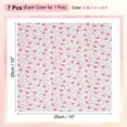 thumbnail image 2 of Uxcell Cotton Fabric Bundles, 7Pcs 10 x 10 inch 100% Cotton Fat Quarter Floral Printed Precut Fabric Squares for Sewing Patchwork Quilting DIY Crafts, Pink, 2 of 7