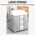 thumbnail image 5 of Folding Wardrobe Storage Box with View Window, Large Capacity Organizer for Closet Under Bed, Drawer Style Foldable and Stackable Storage Solution, 5 of 8