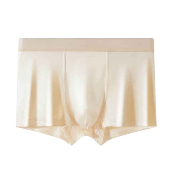 Men's Underwear Briefs Solid Color Breathable Soft Elastic Waistband Smooth Underpants