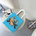thumbnail image 7 of DouZhe Reusable Grocery Bags, Cartoon Rock Game Controller Lightweight Polyester Canvas Cloth Tote Bag for Travle Gym Shopping School, 15" x 16", 7 of 7