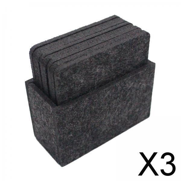 3x 8 Piezas Posavasos Absorbentes Tapete para Tazas Caja de Almacenamiento Naufrage Le Mug Manteles Individuales de Vidrio para Cocina Comedor 3 piezas