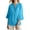 c01Blue, variant on LNWUY Cotton Linen Blouse for Women Ruffle Pleated V-Neck Button Tops Solid Color Casual Loose Fit Party Work Shirts White XXL