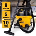 thumbnail image 2 of Aspiradora para uso húmedo y seco DEWALT DXV09PZ, 34 L, 5 HP, 9 galones, para taller, 2 of 8