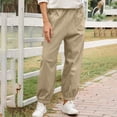 thumbnail image 2 of Frostluinai Cargo Pants For Women Fashion Women'S Solid Casual Cotton And Linen Pocket Long Cargo Pants, 2 of 5