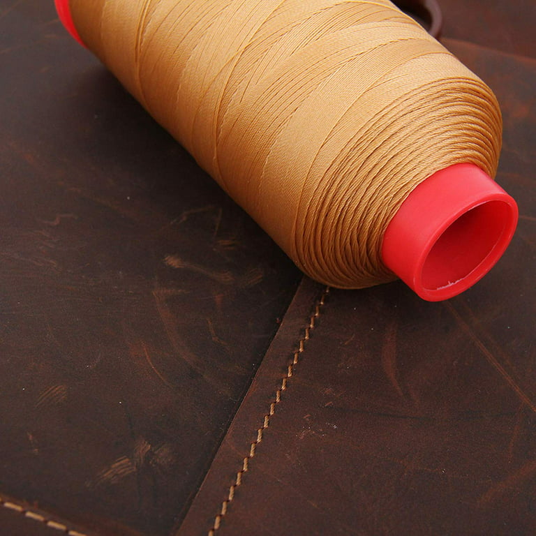 Mandala Crafts Mandala crafts Tex 70 Bonded Nylon Thread for Sewing - 1500  YDs T70 Heavy Duty Yellow Nylon Thread Size 69 210 D Upholstery Thre