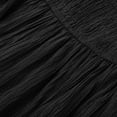 thumbnail image 7 of Mlkoz Summer Dresses for Women Maxi Drawstring Hollow V Neck Wedding Guest Dresses Lace Long Sleeve Irregular Hem Formal Party Dress S-2XL, 7 of 7