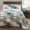 thumbnail image 1 of Ensemble Courtepointe Briley Turquoise 3 Pcs King, 1 of 2