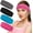 Mix color1#, variant on 4Pcs Sweatbands Set, Sports Headband for Men & Women, Cotton Sweat Head Bands, Moisture Wicking Athletic Terry Cloth Sweat Band for Tennis,Basketball,Football,Gymnastics,Working Out