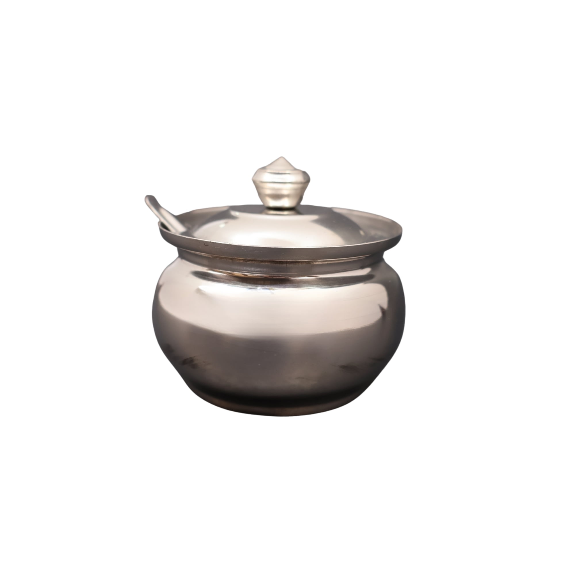 Verka Stainless Steel Ghee/Oil Pot, Comes with Spoon and Lid