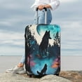 thumbnail image 5 of Cauagu Artistic Moon Valley Wolf Print Travel Luggage Cover,Travel Dust-proof Suitcase Cover Softside Suitcase Protector for 18-32inch,Not Included Suitcase, 5 of 8