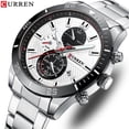 thumbnail image 2 of CURREN New Style Watches for Men Sport Stainless Steel Wristwatches with Luminous Point Quartz Movement Clock for Male, 2 of 5