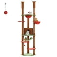 thumbnail image 2 of PAWZ Road Floor to Ceiling Cat Tree 92"-102" Adjustable Cat Tree Multi-Level Cat Tower for Indoor Cats, Brown, 2 of 9