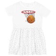 thumbnail image 3 of Inktastic Basketball Swish Girls Toddler Dress, 3 of 5