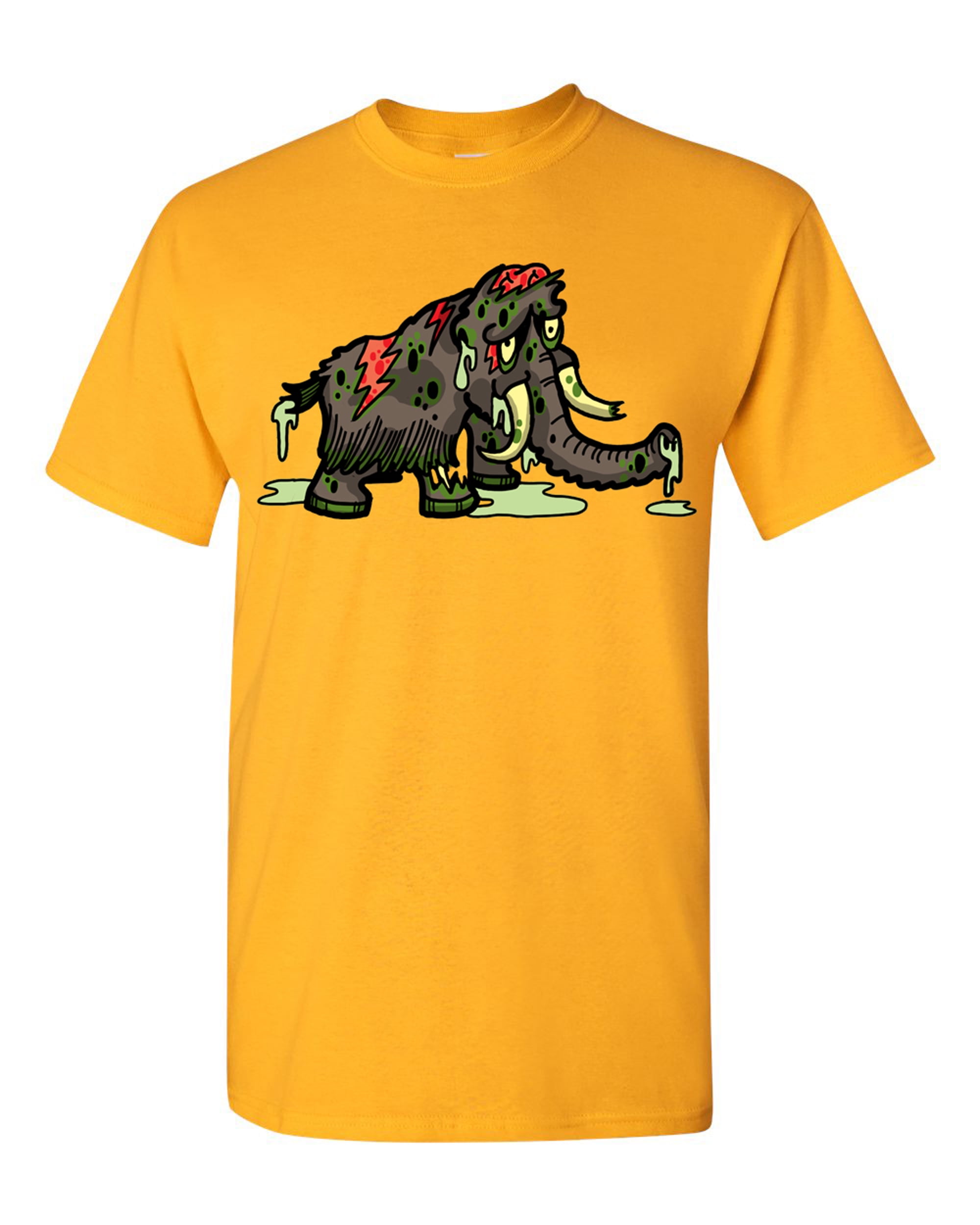 Zombie Wooly Mammoth Undead Animals Adult DT T Shirt Tee Walmart