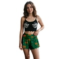 thumbnail image 4 of Xijirk Women 2 Piece Cami Short Pajama Set Skeleton Hand Print Spaghetti Strap Loungewear for Halloween Party and Daily Wear, 4 of 6