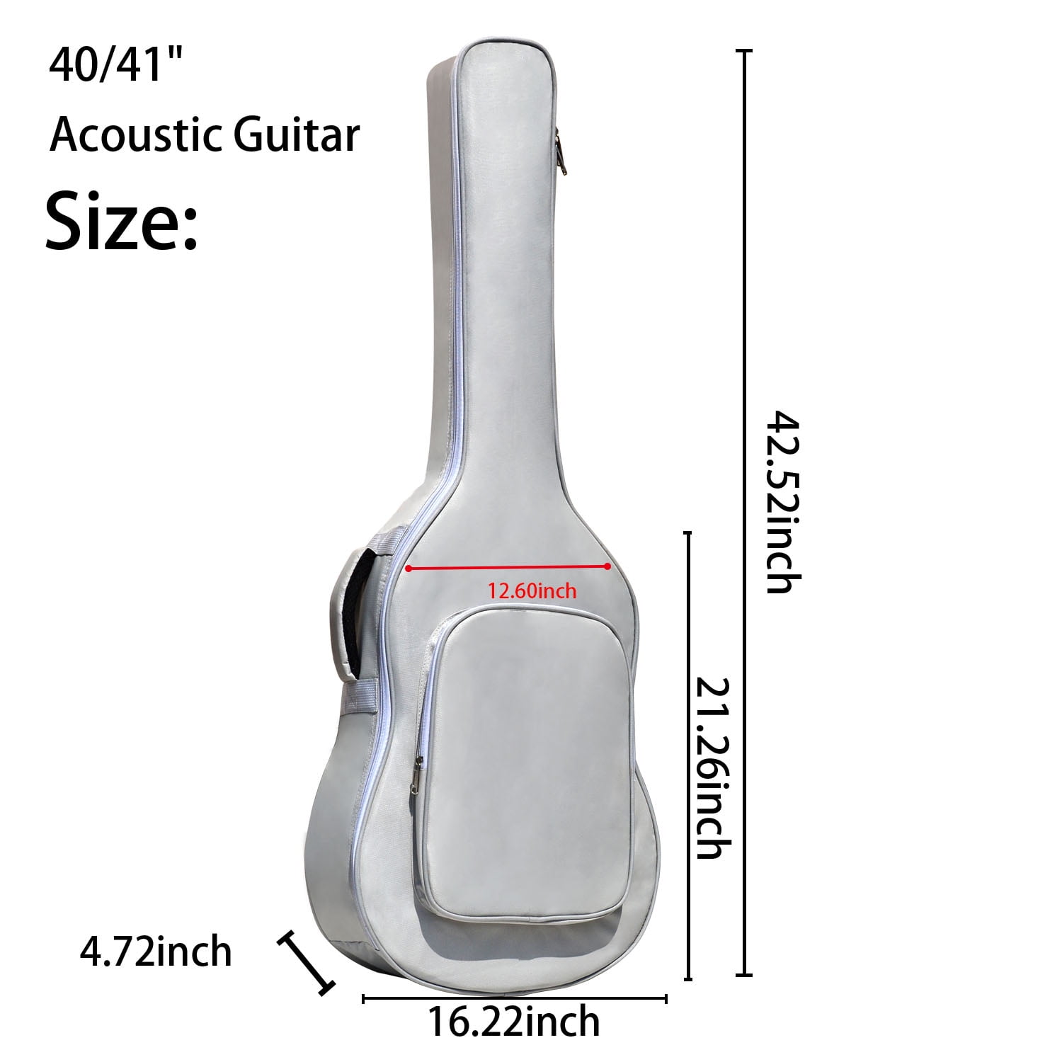 moosiker 39 40 41 Inch Acoustic Guitar Case soft Classical Guitar Case Gig Bag Full Size Backpack Adjustable Shoulder Strap Guitar Accessories