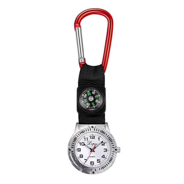 Reloj de enfermera de montañismo con brújula funcional, reloj de moda sencillo