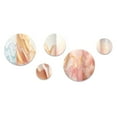 thumbnail image 3 of Designart "Simplistic Blue And White Waves" Abstract Marble Round Wall Art Set Of 5 - Blue Modern Wall Living Room Decor Set, 3 of 6