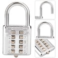 thumbnail image 2 of 10 Digit Push Button Combination Padlock, Zinc Alloy Cabinet Locker Combo Lock & Blind Bouton Padlock,5 Digit Password Padlock for School Gym Locker, Sports Locker, Fence, Toolbox, 2 of 5