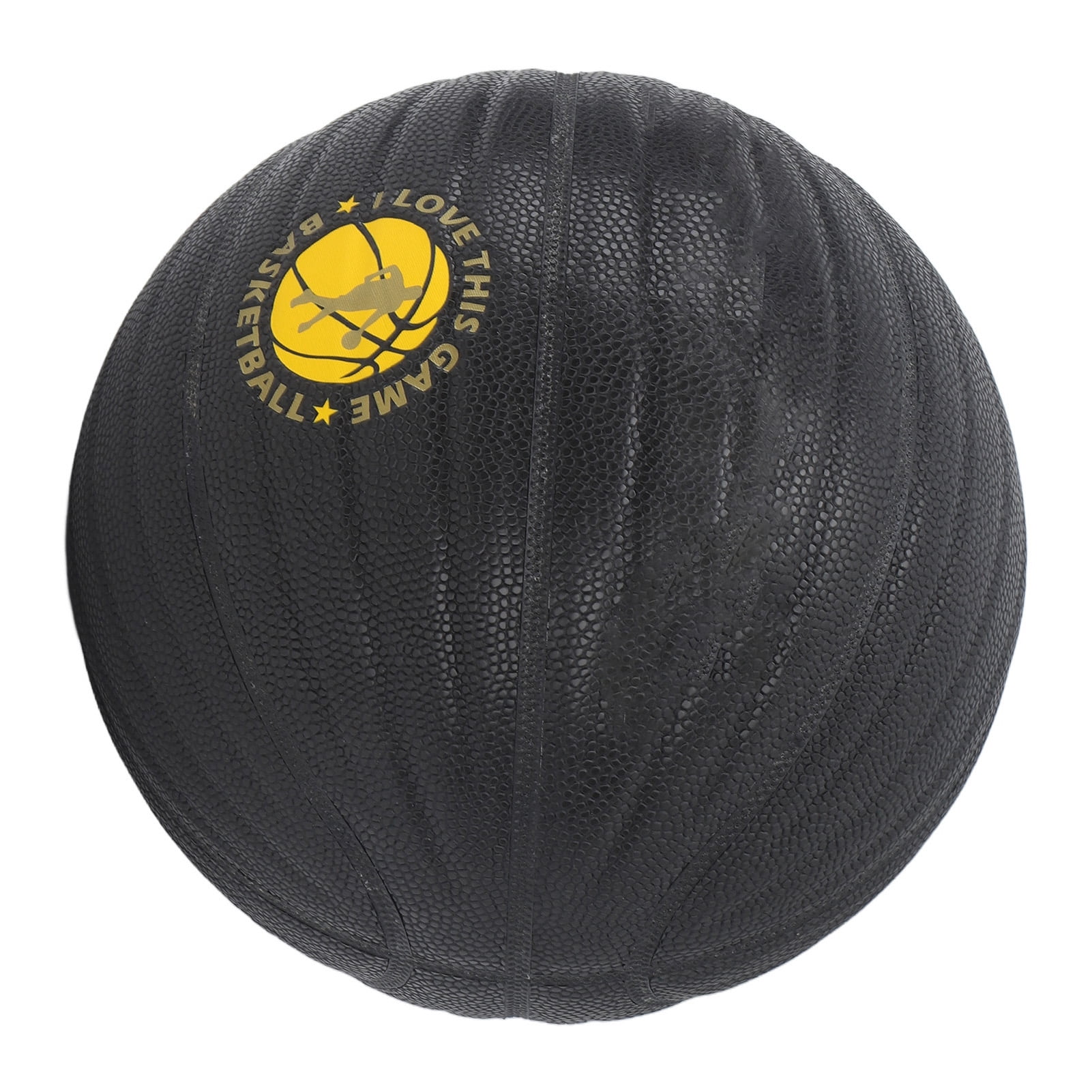 YAHHU Weighted Training Basketball Size 7 (29.5 inches / 75 cm) PU Leather Heavy Trainer Basketball for Men Women Pro Practice Yellow Word 2.8 lbs / 1.3 kg