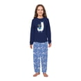 thumbnail image 4 of Happy Llamakah Pajamas Blue, Matching Hanukkah Pajamas For Family And Pet, 4 of 7