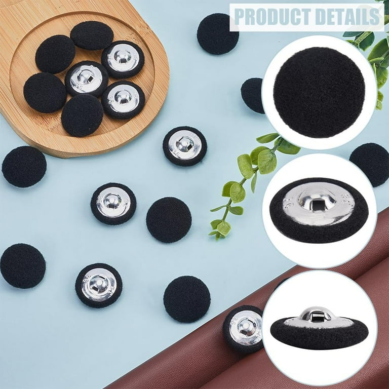 1 Box 20Pcs Black Velvet Buttons 0.91"(23mm) Round Fabric Covered Velvet  Cloth Tuxedo Button with Iron Shank for Sewing Jacket Suit Dress Gowns  Blouse Clothes Garment Crafts Black DIY - Walmart.com