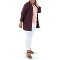 thumbnail image 4 of Wright's Women's Plus Size 3/4" Sleeve Draped Open Front Jersey Pocket Cardigan, 1X-5X, 4 of 6