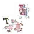 thumbnail image 7 of Wooden Dollhouse, DIY Doll House Kids Playhouse 3 Tier with Window Roof Furniture for Imaginative Play Ages 3+, 7 of 7