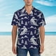 thumbnail image 2 of Balery Abstract Skiing Camisas hawaianas de manga corta para hombre, camisas playeras de corte holgado, camisas de vacaciones con botones,Large, 2 of 7