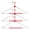 Red, variant on 3Pcs Bedspread Drapery Hangers, 16 Inch Metal Linen Hanger, Heavy Duty Blanket Tablecloth Hangers with Anti Slip Rubber Sleeve for Heavy Items