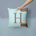 thumbnail image 2 of Monogram Letter Fabric Decorative Pillow, 2 of 4
