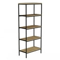 thumbnail image 3 of Lavish Home 5 Tier Industrial Bookcase, Gray, 3 of 6