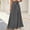 Dark Gray, variant on Women's Side Knot Tie Waist Wide Leg Long Pants Pleated High Waist Full Length Elegant Work Wear Palazzo Pants L