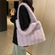 thumbnail image 5 of Bolso Mano Hombro Mujer Felpa Color Sólido para El Viajes Compras, 5 of 8