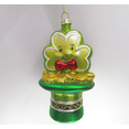 thumbnail image 6 of 4.75" Shamrock and Leprechaun Hat Glass Christmas Ornament, 6 of 6