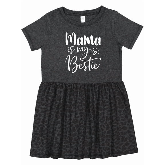 Inktastic Mama is My Bestie Girls Toddler Dress