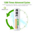 thumbnail image 2 of Pilas AA recargables EBL 2500 mAh 1,2 V (paquete de 10), 2 of 9