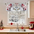 thumbnail image 2 of Cute Snowman Winter Valances for Windows, 42 x 18in, Merry Christmas White Pine Branch Rod Pocket Kitchen Valance Curtain Light Filtering Window Treatments for Living Room Bedroom, 1 Panel, 2 of 7