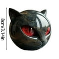 thumbnail image 2 of Black Cat Head Stone Sculpture, Elegant Desktop Ornament Resin Decorative Figurine with Handcrafted Blue Eyes and Smooth Polished Texture, Perfect Gifts for Cat Lovers Women Men, 2 of 8