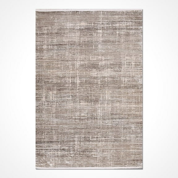 Brown Modern Viscose Area Rugs for Living Room Jacquard Textured Modern Rugs Soft Geometric Rug for Bedroom Washable Rug Non-Slip Bohemian Carpet Perfect for Dining Room Office Beige