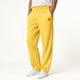 thumbnail image 2 of TOWED22 Men's Cargo Sweatpants Joggers Casual Pants with Pockets for Hiking Athletic Workout(Yellow,XL), 2 of 5