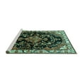 thumbnail image 2 of Ahgly Company Machine Washable Indoor Rectangle Persian Turquoise Blue Traditional Area Rugs, 8' x 10', 2 of 4