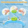 thumbnail image 3 of CQHVKQ 34" Inflatable Baby Pool Float with Canopy, Baby Swimming Ring with Interactive Toy Play Console & Adjustable Safety Seat, Toddler Inflatable Swimming Float for 0-3 Years, Blue, 3 of 9