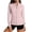 Pink, variant on hotojiny Women's Workout Jacket Lightweight Zip up UPF 50 Yoga Slim Fit Tops Mock Neck Cropped Athletic Tee Shirt