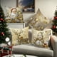 thumbnail image 1 of Juego de 4 fundas decorativas navideñas para cojines con diseños de renos y muñecos de nieve., 1 of 5