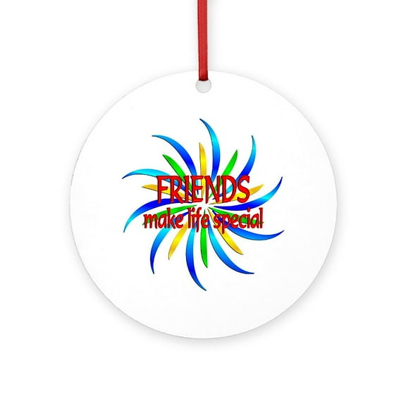 CafePress - Friends Make Life Special - Round Wood Ornament 4"