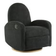 thumbnail image 3 of Christopher Knight Home 360° Swivel Glider Recliner Chair, Upholstered Lounge Seat with Solid Wood Base, Black, 3 of 10